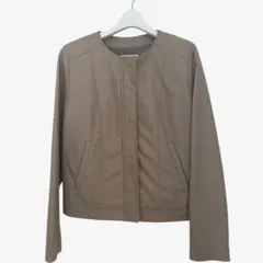 レザー ノーカラージャケット