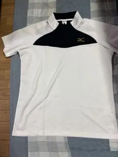 Mizuno ハーフジップ ポロシャツ ホワイト/ブラック