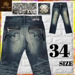 【美品】 EDWIN 422XVS 34 ヒゲ 蜂の巣 濃淡 Y2K