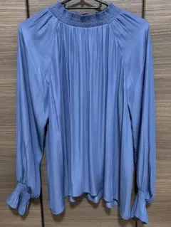 Honeys ハニーズ GLACIER ブルー 長袖ブラウス M