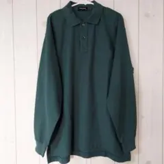 CLOVER PIGEON 長袖ポロシャツ ダークグリーン