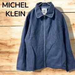 【ミッシェルクラン】ウールメルトンフルジップブルゾン　ジャケット　ブラック　 L