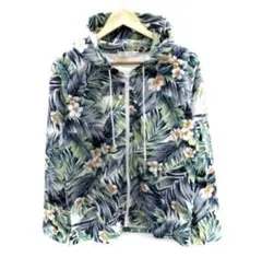 リングス Rings パーカー ジャケット ミドル丈 ボタニカル柄 M