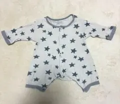 星柄 ロンパース 70グレー