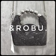 ✅️【未使用品】&Robu. 2way　ボールハンドルラインストーンバッグ