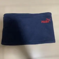 PUMA フリースリバーシブルマフラー ネイビー/レッド