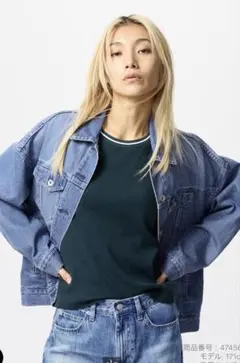 ユニクロデニムオーバーサイズジャケット BLUE, XL