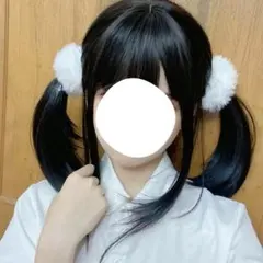 サブカル　夢かわ　フェイクファー　ふわふわファーシュシュ 天使界隈　白色系統