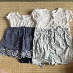 デニム ロンパース