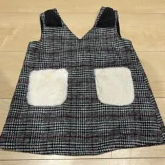 ⋈﻿SLAPSLIP チェック柄 Vネック ワンピース90cm⋈﻿