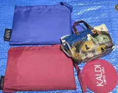 新品 KALDI　エコバッグ&カラナビ付きミニバッグ（コーヒーゼリー入り）