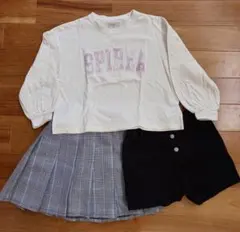 GLOBAL WORK ＋GU の組合せセット140女の子