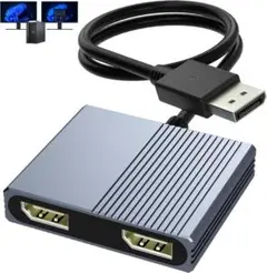 DisplayPort to デュアル DisplayPort 分配器 4k