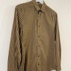 H&M XS ギンガムチェックシャツ　長袖シャツ　チェックシャツ　秋