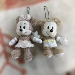 ディズニー ミッキー＆ミニー ぬいぐるみキーホルダー 2点セット