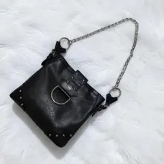 00s archive shoulderbag チェーンバッグ　スタッズ　黒のサムネイル