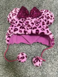 ミニーちゃんヒョウ柄ファンキャップ