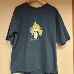値下げ↓⭐︎新品⭐︎水森亜土⭐︎刺繍 Tシャツ ダークブルーLサイズ