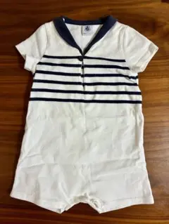 ※ メル52509さん専用　PETIT BATEAU ストライプロンパース 12