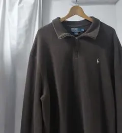 美品 POLO Ralph Laurenラルフローレン ハーフジップ スウェット