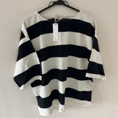 natural by chip 五分袖ボートネックTシャツ