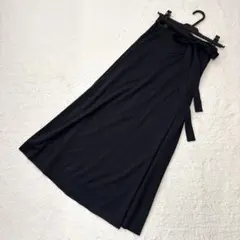 ☆専用☆ヤマダヤ新品スコットクラブ系列ストレッチ黒ラップロングスカート