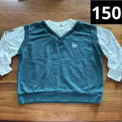 ピンクラテ　トレーナー　XS 150 PINK LATTE 緑　グリーン