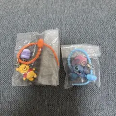 ディズニー カラフルチャーム 2個セット プーさん スティッチ