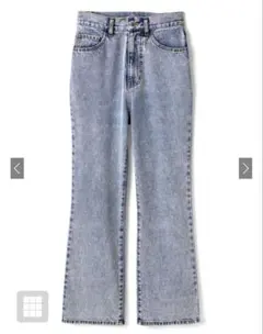 ハイウエストセミフレアデニムパンツ