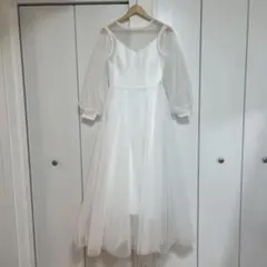 ラメシフォン Vネックドレス❤️ 結婚式 二次会 前撮り 卒業式 