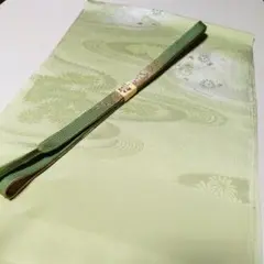 帯締め帯揚げセット　黄緑　高麗組　正絹　未使用