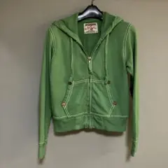 TRUE RELIGION ジップアップパーカー グリーン