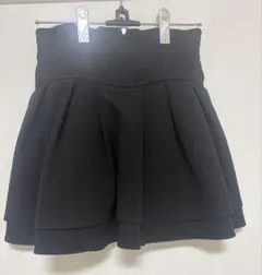 黒 フレアミニスカート ミシェルマカロン　スカート