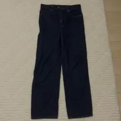 GU ストレートデニムパンツ ネイビー S