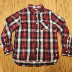 無印良品 チェック柄 ネルシャツ 130