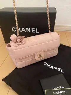 CHANELチョコバーマトラッセ　ヴィンテージシャネルチェーンバッグラムスキン