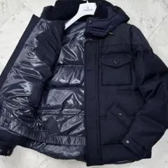 MONCLER RYAN ウール切替 キルティング ダウンジャケット 黒 L相当