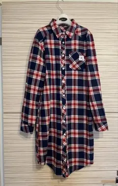 love toxic ロングシャツ　　チェック　　Lサイズ
