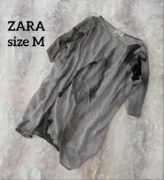 ZARA オーバーサイズ　5分袖　ブラウス シャツ トップス