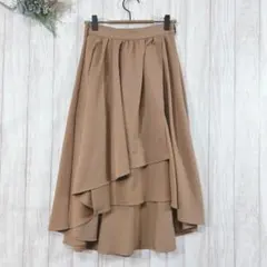 ☆イング/INGNI (M) ブラウン ラップ スカート フィッシュテールのサムネイル
