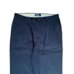 90s polo chino 2タック コットンピケ ネイビー w36