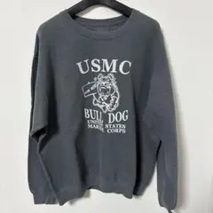 USMC BULL DOG スウェット グレー