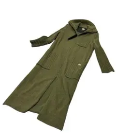 伊太利屋イタリヤ　ジップアップロングカーディガン　9 肩パッド有