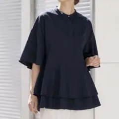美品✨完売色 アナイ タイプライターギャザースリーブ ブラウス 24ss