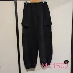GU ブラックスウェットパンツ ガールズM (150) 1000