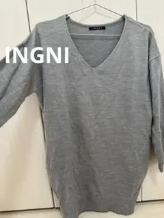 INGNI イング Mサイズ グレー ロングニット