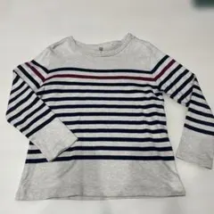 【サイズ120】UNIQLO キッズ 長袖カットソー ストライプ