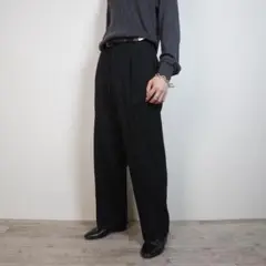 BURBERRY GOLF シングル２タックスラックスパンツ 黒/AZ137