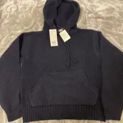 新品未使用タグ付き　BEAMS BOY フード付きニットセーター ネイビー