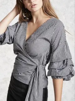 イタリア製　SILVIAN HEACH チェックカシュクールシャツ